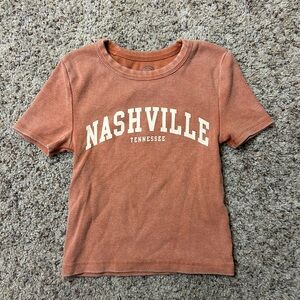 Nashville Women's Crop Top in Warm Brown